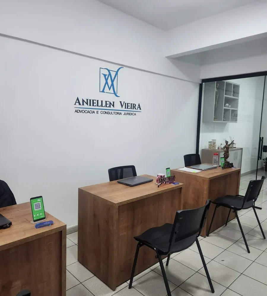 Recepção do escritório Aniellen Vieira Advocacia e Consultoria Jurídica em Barbacena
